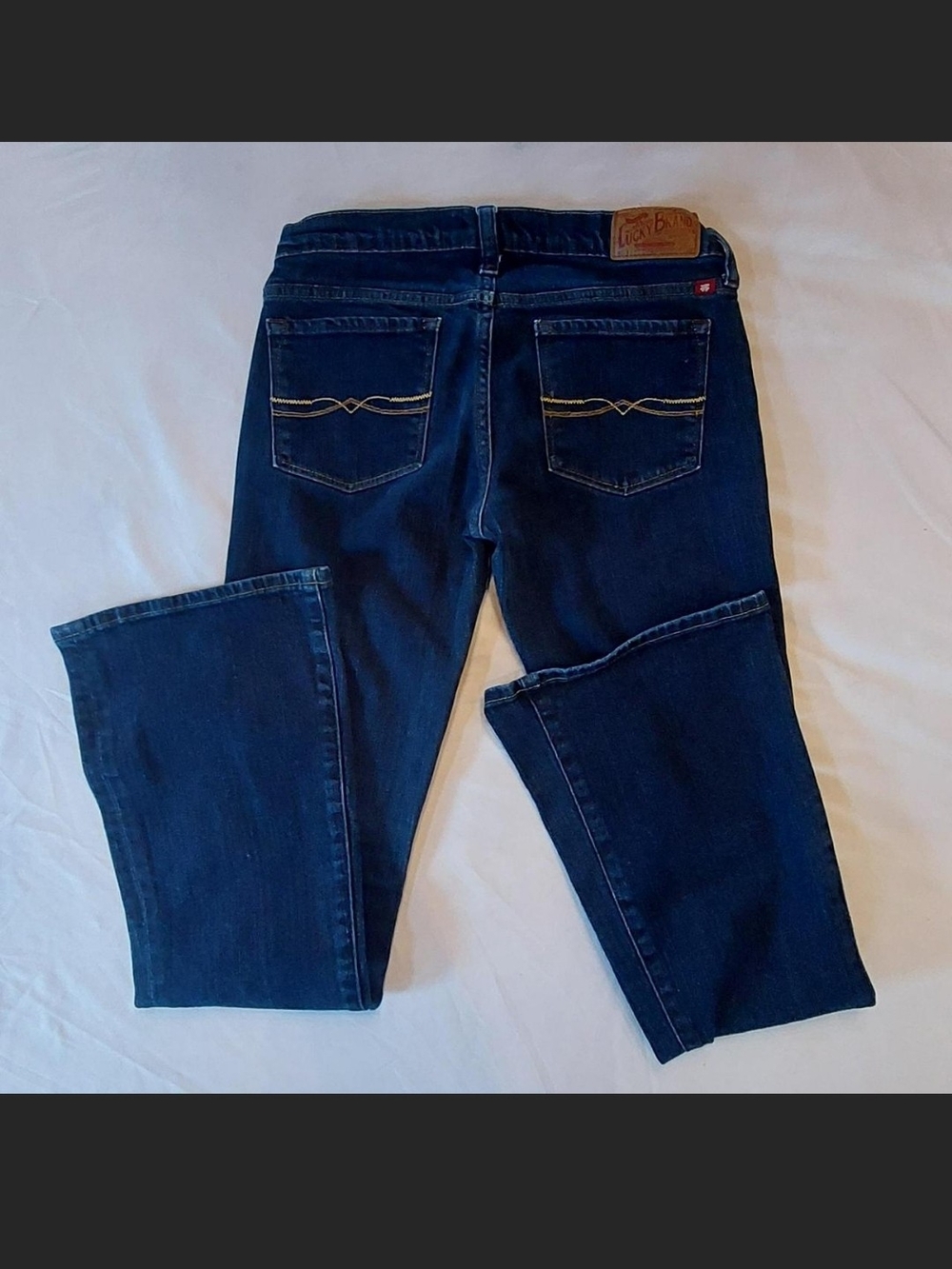 Vintage early Y2K Lucky Brand "Vineland Sweet-N-Low" low-rise bootcut jeans SZ 2 - Picture 8 of 8